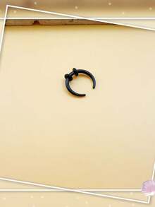 1 pezzo Anello per il naso in acciaio inossidabile stile punk, forma a mezzaluna, anelli per setto nasale, piercing per naso e orecchie, gioielli per il corpo, unisex