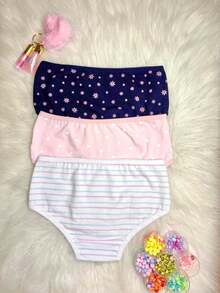 Set Of 10 Cotton Children's Panties For Girls - 彩色 - 查看 7