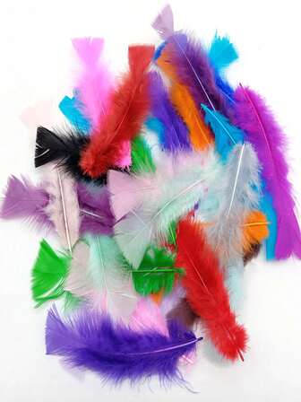 20pcs Flat Fluffy Turkey/Chicken Feathers Diy Eventaille Mariage For Needlework Decor Plume Clothes Accessories Plumas 10-18cm