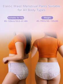 U.Style 4/16pcs L Size Sanitary Panties, Night Use Sanitary Napkins, Designed For Women's Menstrual Period, Dry & Breathable, Ultra-Thin & Fast Absorbing, Period Underwear, Nighttime Protection Pants - White - View 9