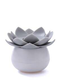1pc Flower Shaped Toothpick Holder, Lotus Flower Toothpick Storage Box, Home Use - White - View 10