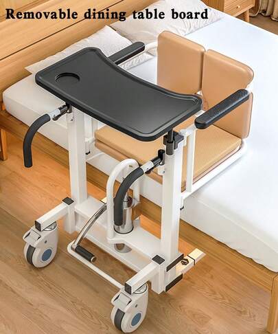 Patient Chair Hydraulic Transferred Lift Wheelchair W/180°Split Seat And Table