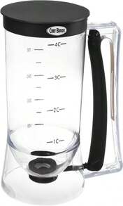 Pancake Batter Dispenser - 4-Cup Batter Dispenser With Squeeze Handle For Pancakes, Waffles, Muffins, And Crepes - Baking Tools By Chef Buddy (Purple) - ColorA - 查看 1