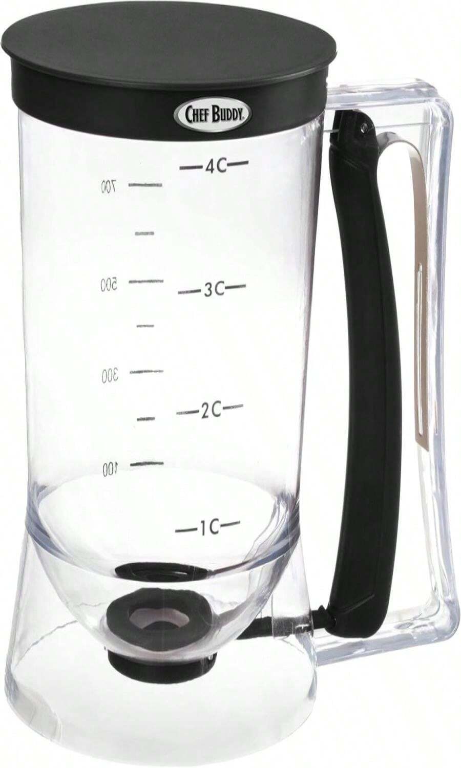 Pancake Batter Dispenser - 4-Cup Batter Dispenser With Squeeze Handle For Pancakes, Waffles, Muffins, And Crepes - Baking Tools By Chef Buddy (Purple) - ColorA - 查看 1
