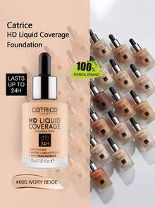 Catrice HD Liquid Coverage Foundation 005,Lightweight Fluid,Liquid Texture,Natural Concealing,Face Concealing,Even Skin Tone,Daily Commute,Natural Makeup,Lightweight Full Coverage,30ml/1.01 Fl.Oz. - 005 - View 1