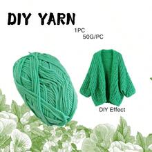 1 pièce, 50g/pièce, peut être utilisé pour les chapeaux, les écharpes, le crochet, les pantoufles et le tricot fait main.