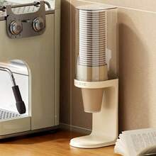 1 pieza Dispensador de vasos de escritorio, Soporte para vasos de baño, Estante de almacenamiento de tazas de café para el hogar, Soporte para vasos de enfriador de agua, Adecuado para el hogar, la oficina, el hospital y el gimnasio