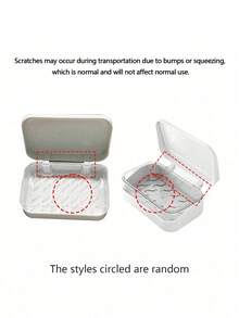 1pc Quick-Drain Soap Dish With Lid - Thickened Non-Slip Bath Organizer, Detachable Shower Caddy For Home/Dorm/Travel, Multi-Color Options, 2 Layers Rectangular Soap Box Container For Shower Bathroom, Holiday Camping Holiday Essentials Vacation Accessories, For Bathroom, Travel, Without Drilling