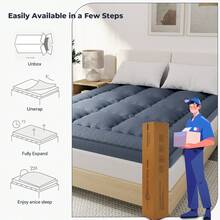 Ultra-Soft Embossed Mattress - 5cm High-Quality Mattress Autumn Bedroom Furniture Decor Halloween Gift-Light Gray - Màu Xám nhạt - Xem 5