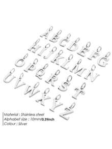 1 pieza Colgante con inicial de cobre, colgante de letra de globo DIY para hacer joyas, accesorio de colgante de letra elegante, adecuado para combinar a diario, gran regalo para el Día de Acción de Gracias, Navidad