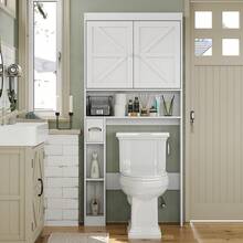 Furniouse Toilet Cabinet, Over-Toilet Storage Cabinet, Bathroom Storage Cabinet, Laundry Room Storage Cabinet. Minimalist Design With Ample Storage Space, Easy Assembly, And Long-Lasting Durability. The Ultimate Bathroom Storage Solution. - trắng - Xem 8