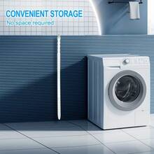 1pc Washing Machine Cleaning Brush, Flexible Deep Cleaning, Specialized Long Handle Brush, Household Cleaning Tool, Plastic Material, For Washing Machine Inner Wall Sink Gap Cleanin - White - View 10