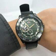 Orient Watches Men Automatic Watch For Men Classic Black Dial Leather Strap Dress Watch RA-AR0202E10B