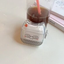 1 pieza Funda protectora compatible con Pro 3ra generación, 2da generación, 4ta generación, 3ra generación, con diseño lindo de gatito a lunares - Gris - Ver 3