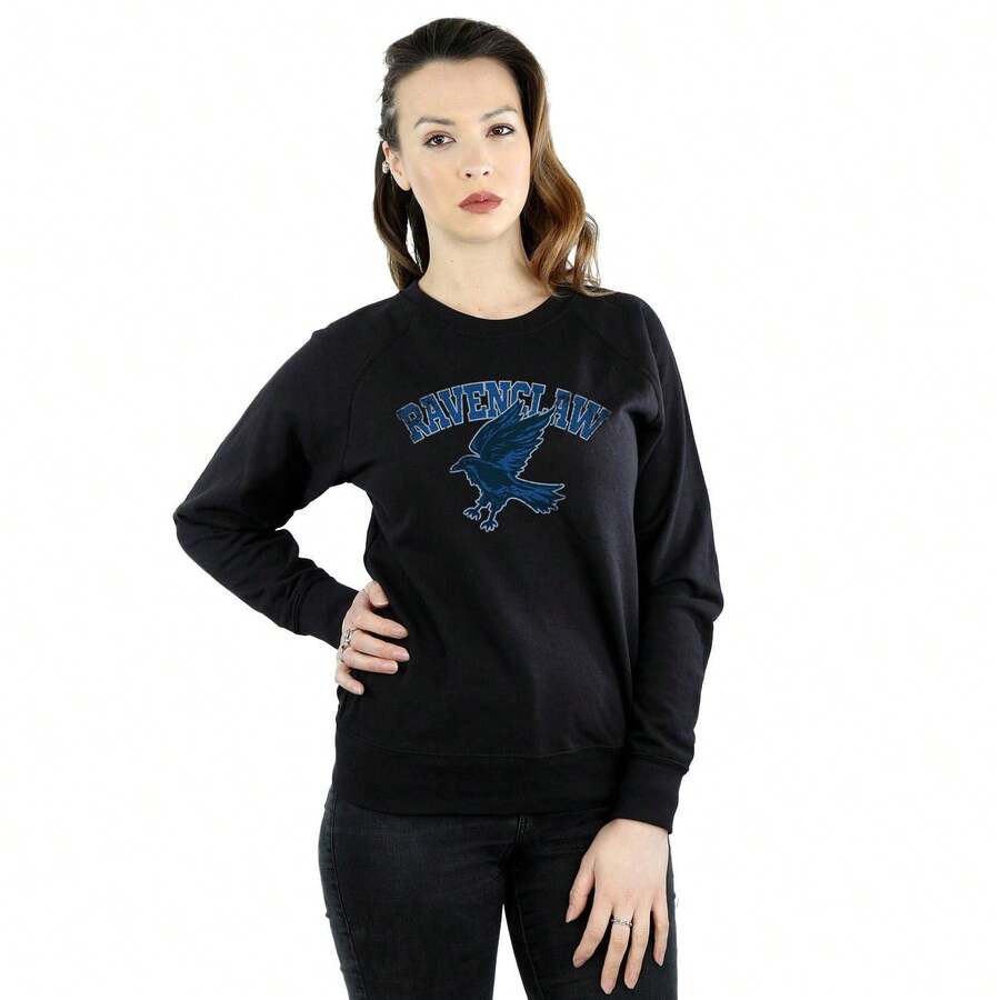 Harry Potter Damen Ravenclaw Melange Sweatshirt (Schwarz)
