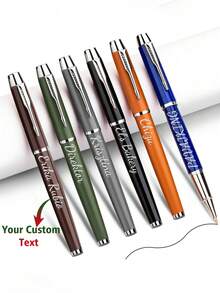 Customized Text/Logo Metal Ballpoint Pen, Business/Office Gift Pen, School/Student Use Neutral Pen