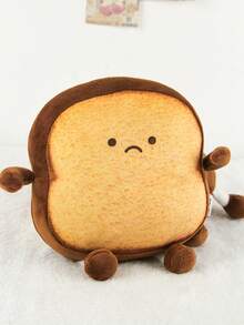 22cm Cute Toast Bread Plush Pillow, Funny Food Stuffed Doll, Home Decor Sofa Cushion, Adorable Bread Plush Doll, Gift For Easter, Christmas, Valentine's Day, Thanksgiving, Mother's Day, Father's Day - Multicolor - View 12