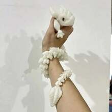 1pc, 30cm 3D Printed Glow-In-The-Dark Crystal Dragon Statue - Multi-Jointed Posable, Random Color Eyes, Durable Plastic Home Decor And Desktop Art Piece, Best Gift For Friends Birthday, Christmas