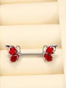 1 chiếc khuyên xỏ cơ thể hình trái tim và mặt trăng bằng thép không gỉ, thích hợp làm quà tặng/dùng trong các bữa tiệc, khuyên xỏ núm vú/lưỡi gợi cảm. - Nhiều màu - Xem 9
