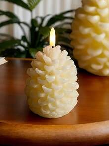 Candle Silicone Mold, Beautiful Creative Pine Cone Candle Mold, Suitable For Aromatherapy Candles, Resin Casting, Plaster Crafts, Home Decoration Ornaments And Holiday Gifts Handmade Craft Tools Christmas Decorations Room Decor Christmas, Christmas Gifts - White - View 7