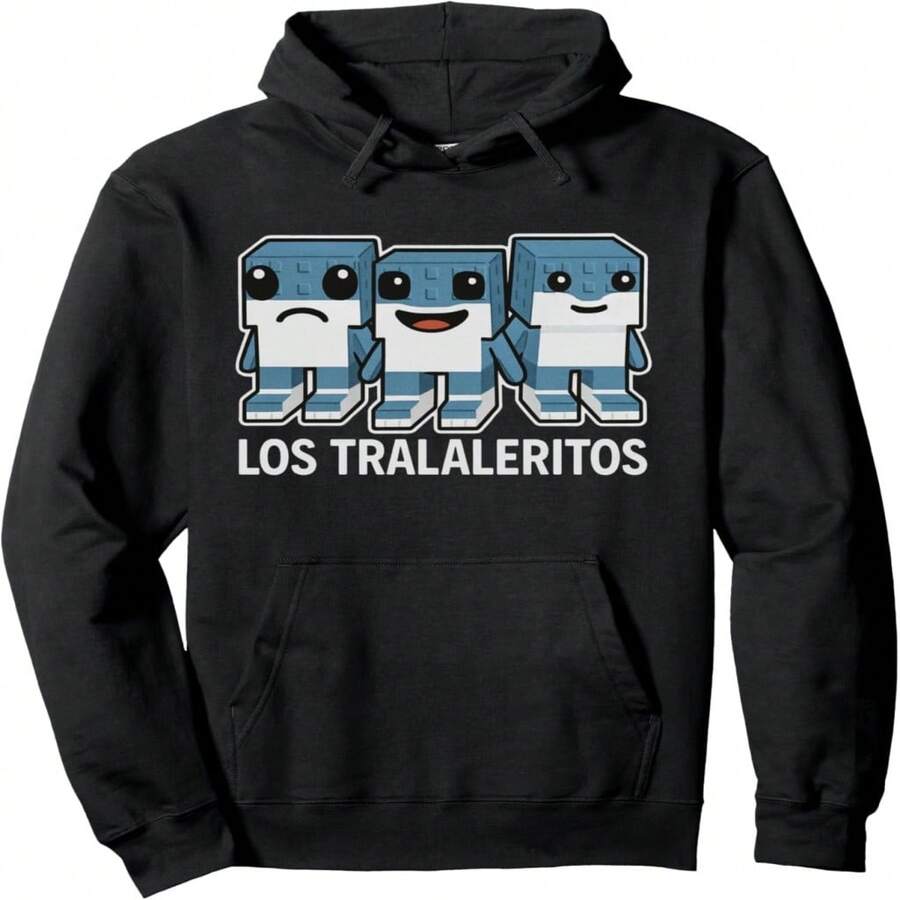 Los Tralaleritos - Funny Brainrot Teen Gamer Kids Youth Meme Pullover Hoodie - 黑色 15 - 查看 1