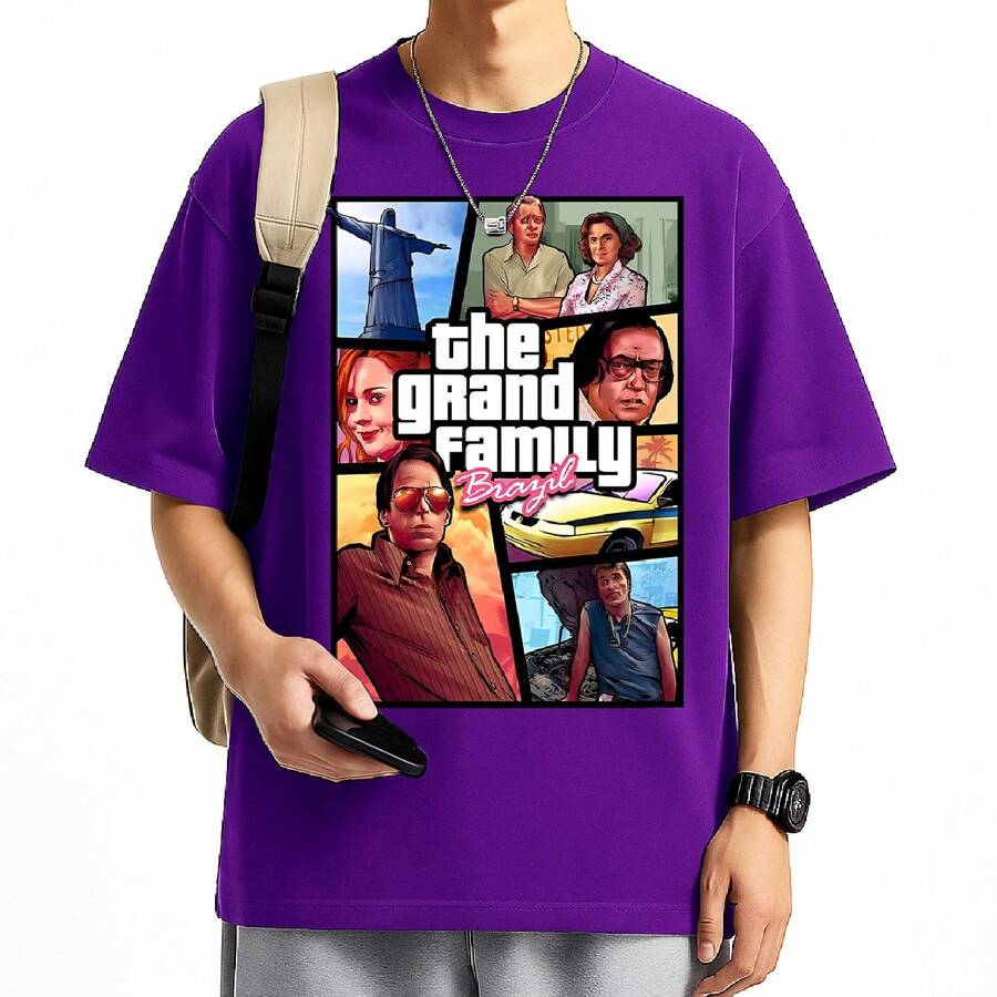 Big Family Geek T-Shirt For Nerds Fan Shirt 100% Cotton Yarn 30.1 Plus Size - 紫色 - 查看 1