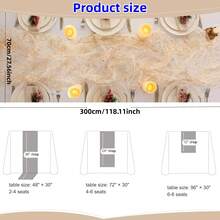 1/2/3 Pieces Set, 70*300cm/27.56*118.11 Inches, Silver Table Runner With Gold Flecks, Glittery Table Runner. Suitable For Christmas, Thanksgiving, Valentine's Day, Wedding Parties, Birthday Parties, Banquets, Bridal Showers, Graduation Parties, Romantic Candlelight Dinners, Studies, Outdoor Areas, And Centerpiece Decorations. - Multicolor - View 5