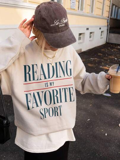 Reading Is My Favorite Sport Sweatshirt, Vintage Reading Sweatshirt, Book Lover Gift, Bookish Sweatshirt, Bookworm, Reader Gift, Book Sweatshirt,Winter