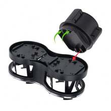 1pc Car Dual Cup Holder, Car Interior Accessory, Suitable For Coffee Cups/Water Bottles/, Beverage Organizer Rack, Cup Holder, Dual Drink Bottle Rack - Black - View 8