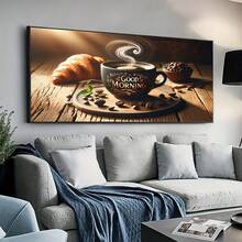 1 pièce Affiche sur canevas sans cadre, Art moderne, Grains de café aromatiques, Cadeau idéal pour la chambre, le salon, le couloir, Décoration murale, Décoration hivernale, Décoration de la pièce