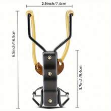 Outdoor Slingshot, Equipped With Ergonomic Plastic Handle And Leather Wrist Support Strap - Adult Slingshot, Suitable For  Shooting Practice - Black - View 3
