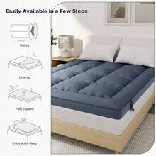 Ultra-Soft Embossed Mattress - 5cm High-Quality Mattress Autumn Bedroom Furniture Decor Halloween Gift-Light Gray - Màu Xám nhạt - Xem 4