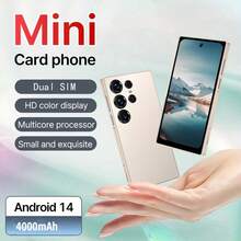 W&O Powerful 2025 New Android Mini Smartphone, 3GB + 64GB, 4000mAh Power, 4.5-Inch HD Display, 20MP + 50MP Camera, Dual SIM, GPS, Oster Essential, Mini Smartphone For, Travel Phone, Lightweight Phone, Compact Design, High-Performance Phone, Dual SIM Phone, Compact - Vàng - Xem 1