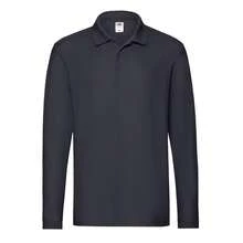 Fruit of the Loom Mens Premium LongSleeved Polo Shirt (Deep Navy) - Blue - View 1