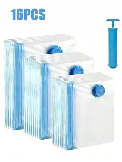 20pcs/10pcs Transparent Vacuum Storage Bags With Pump, Travel Compression Bags, Waterproof Vacuum Bags, Summer Vacuum Compression Bags, Home Storage Compression Bags, Large Capacity Vacuum Storage Bags, Transparent Compression Bags, PVC Waterproof Storage Bags, Portable Travel Vacuum Bags, Anti-Insect & Anti-Mold Storage Bags, Suitable For Bedding, Clothes