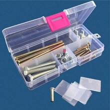 10 Grids Clear Plastic Organizer Box Storage Container Jewelry Box With Adjustable Dividers For Beads Art DIY Crafts Jewelry Fishing Tackles, Plastic Jewelry Box Organizer, Clear Storage Box Containe