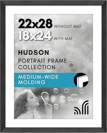 Americanflat 22x28 Poster Frame With Polished - Use As 18x24 Frame With Or Display 22x28 Photo Without - - Wide Picture Frames Wall Display - Black2025 - màu đen - Xem 1