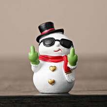 Figurines de bonhomme de neige de Noël de couleur et de style aléatoires, petite conception amusante de Père Noël pour la décoration de bureau