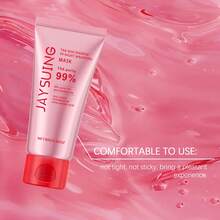 Jaysuing Txa Niacinamide Night Peel-Off Mask - Deep Cleansing Pore Moisturizing Hydrating Reduce Fine Lines & Wrinkles Increase Skin Elasticity Improve Skin Smooth Tender Refreshing Non-Sticky (80g) - 玫紅色 - 查看 7