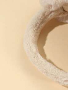 1 件男女通用可折叠经典毛绒耳罩，秋冬保暖 - 米色 - 查看 6