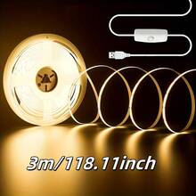 LQHZMYY USB Powered LED Light Strip, COB High Brightness, Self-Adhesive Backing, 5V Voltage, Button Switch, Suitable For TV Backlight, Home, Party, Wedding, Halloween, Christmas Decoration - Indoor Decor Lighting, Event Atmosphere Lighting, High Brightness LED Light, Night Light, Decorations, Living Room, Christmas Party, Bedroom Night Light - 彩色 - 查看 15