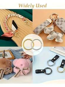 10/20/30 件 DIY 钥匙扣配件：适用于钱包、钥匙和背包的多功能弹簧夹 - 彩色 - 查看 5