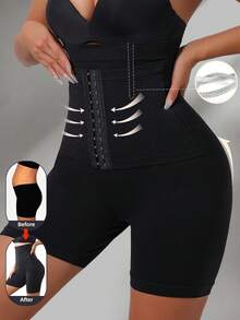 2Pcs High Waist Girdle Shapewear Woman Waist Trainer Shorts Hook-And-Eyes Closure Body Shaper Panties Postpartum Waist Cincher Thighs Control Underwear