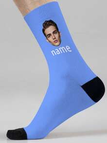 [Calcetines personalizados] 6 pares Personaliza tu exclusivo! Calcetines de poliéster 100% hasta el tobillo, sube fotos para impresión inmediata, resistentes al desgaste y transpirables, descubre una nueva forma de vestir personalizada - Multicolor - Ver 6