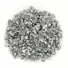 30pcs Mixed Vintage Hollow Heart Alloy Pendants, Multi-Styles Hollow Heart 3-Ring Charms Bracelets,, Keychains, Jewelry Decorations, Mother's Day - Bạc - Xem 5