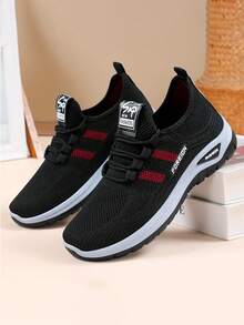 Breathable Mesh Sneakers] Lightweight Breathable Mesh Sneakers - Non-Slip EVA Sole, Comfortable Ankle Support, Lace-Up Low-Top Running & Tennis Shoes For Men And Women, Retro Style, All-Season Wear, Fitness Wear