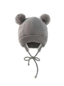 Gorro de punto bordado para bebé, cálido y cómodo, adecuado para el juego al aire libre y el uso diario de los niños pequeños - Multicolor - Ver 39