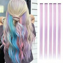 5入組組彩色夾式合成接髮長直髮女式女孩角色扮演 - 彩色 - 查看 8