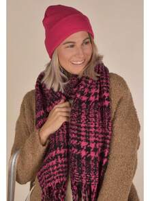 Cappello Unisex in Maglia Fine, Doppio Lavorato a Maglia, Caldo per l'Inverno 04024029