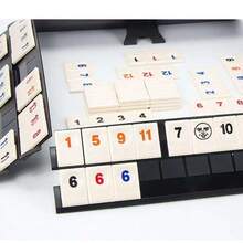 Standard Israeli Rummy Numbered Card Game, Adult Casual Party Gathering Tabletop Game - Burgundy - View 3